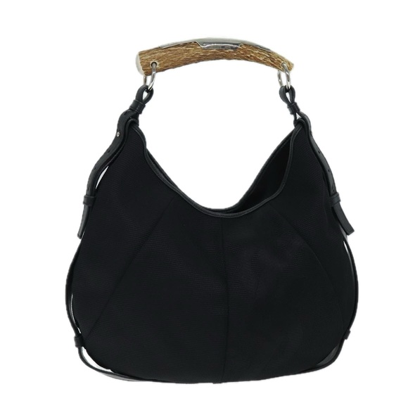 SAINT LAURENT Handbags - SAINT LAURENT Mombasa Hand Bag Nylon Black Auth yk13359